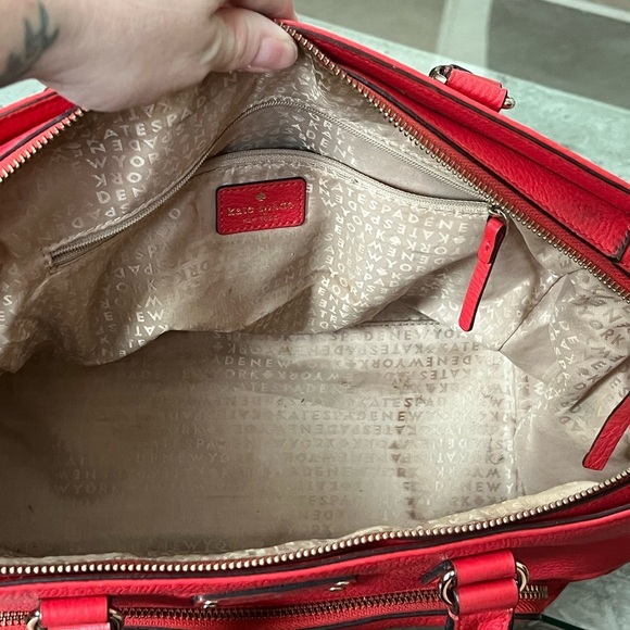 Kate Spade Baxter street Marian satchel in vibrant red leather - Picture 9 of 16